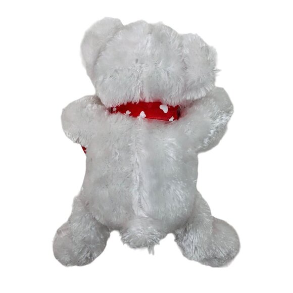 Vintage Dan Dee Plush White Red Valentine Teddy Bear Stuffed Animal Toy Heart - Picture 5 of 10